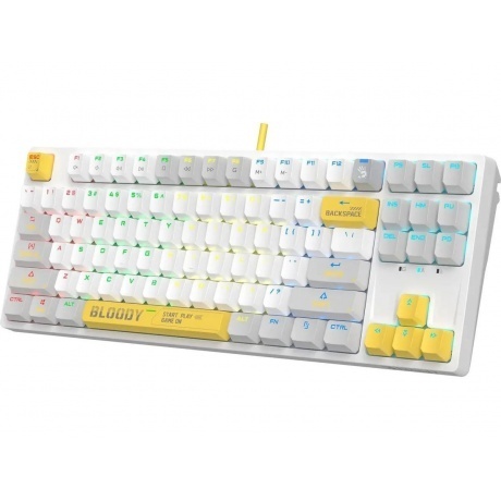 Клавиатура A4Tech Bloody S87 Energy White-Yellow - фото 15