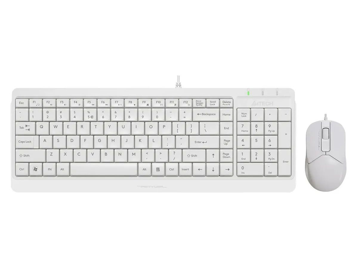 Клавиатура A4Tech Fstyler F1512 White комплект мыши и клавиатуры a4tech fstyler f1512 usb белый белый