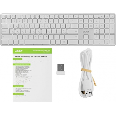 Клавиатура Acer OKR301 White-Silver ZL.KBDEE.015 - фото 8