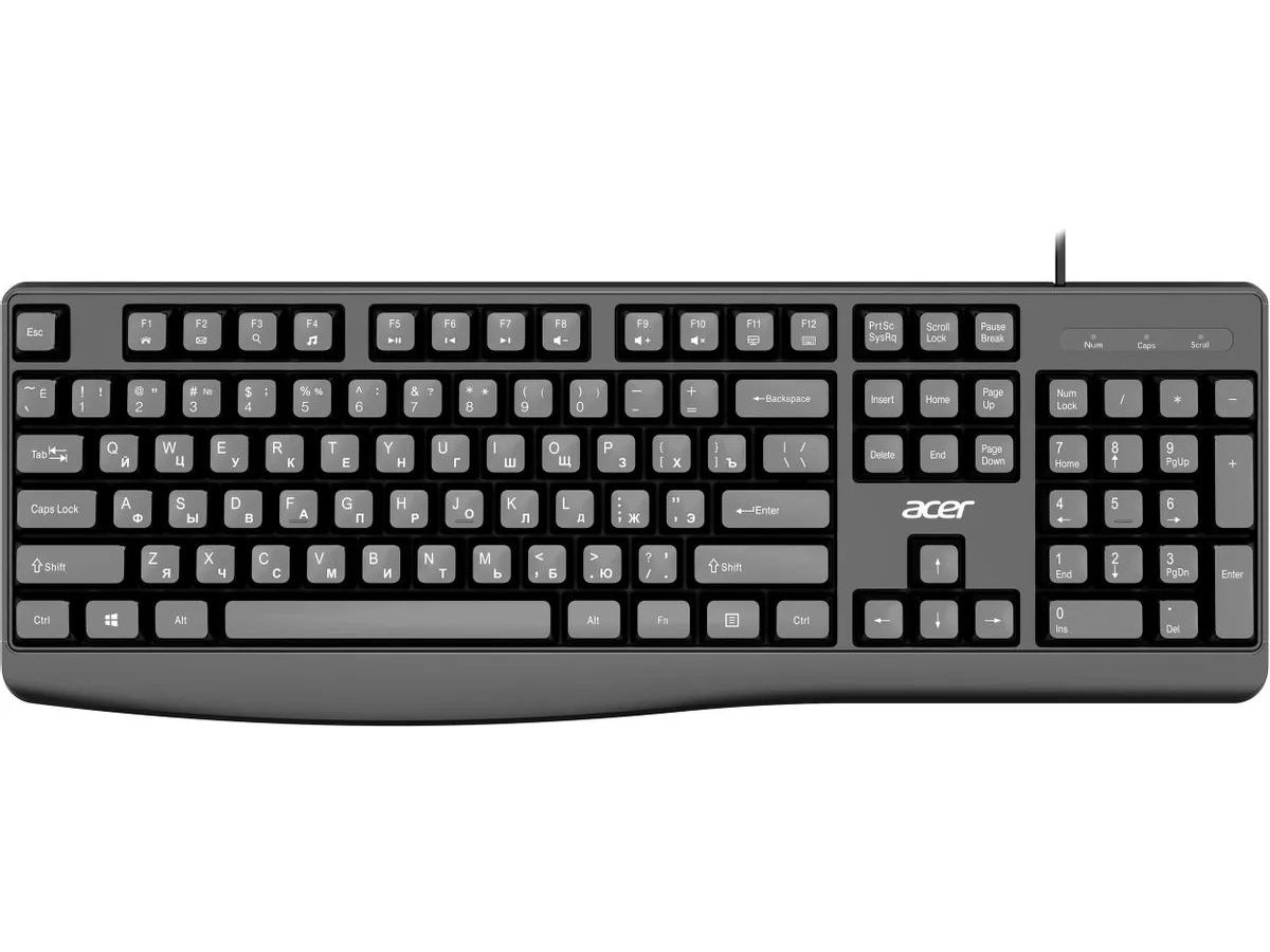 Клавиатура Acer OKW301 Black ZL.KBDCC.01A клавиатура для ноутбука acer e5 473 p n pk131bq2a00 nsk rd1sc lv4t a50b nki14170ep 54560000ekc01