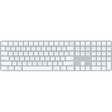 Клавиатура APPLE Magic Keyboard with Touch ID and Numeric Keypad White Keys (английская раскладка) MK2C3 - фото 1