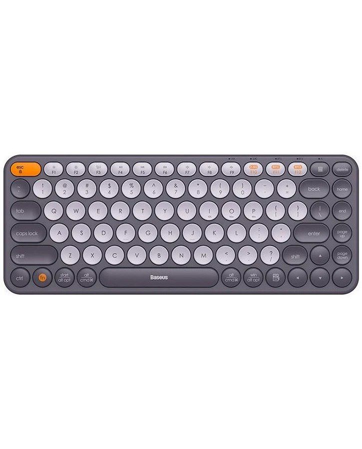 Клавиатура Baseus K01A Wireless Tri-Mode Keyboard Frosted Grey B00955503833-00 клавиатура baseus k01a tri mode baby pink b00955503413 00