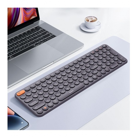 Клавиатура Baseus K01B Wireless Tri-Mode Keyboard Frosted Grey B00955504833-00 - фото 7
