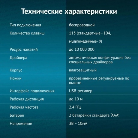 Клавиатура Oklick K225W White 1875235 - фото 16