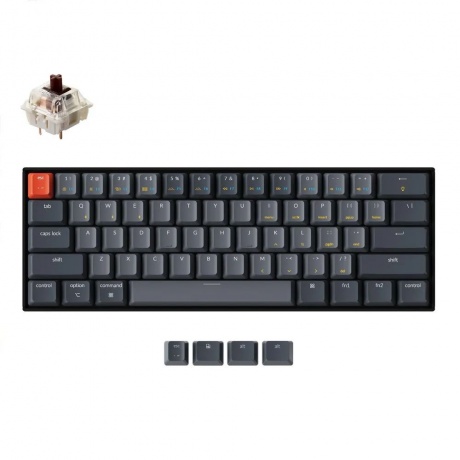 Клавиатура Keychron K12 Grey (RGB, Gateron G pro Brown Switch, RU) - фото 2
