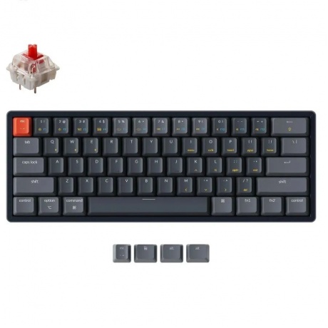 Клавиатура Keychron K12 Grey (RGB, Gateron G pro Red Switch, RU) - фото 2