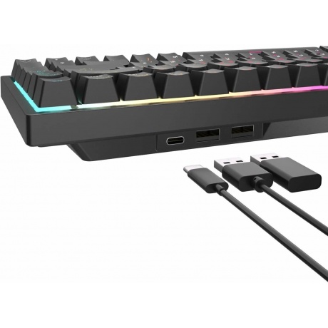 Клавиатура Royal Kludge RK84 Black (USB/2.4 GHz/Bluetoth, RGB, Hot Swap, Red switch) - фото 12