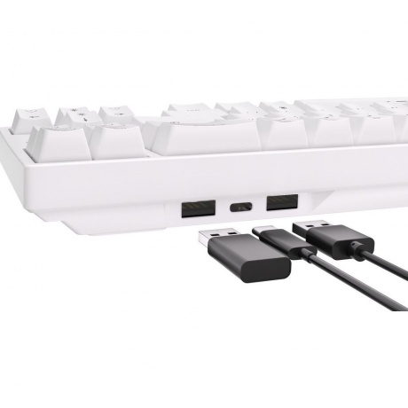 Клавиатура Royal Kludge RK68 Plus White (USB, RGB, Red switch) - фото 3