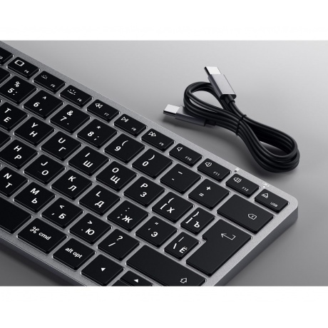 Клавиатура Satechi Slim X1 Bluetooth Keyboard-RU Серый космос. - фото 5