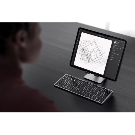 Клавиатура Satechi Slim X1 Bluetooth Keyboard-RU Серый космос. - фото 6