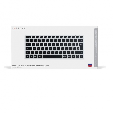 Клавиатура Satechi Slim X1 Bluetooth Keyboard-RU серебристый. - фото 6