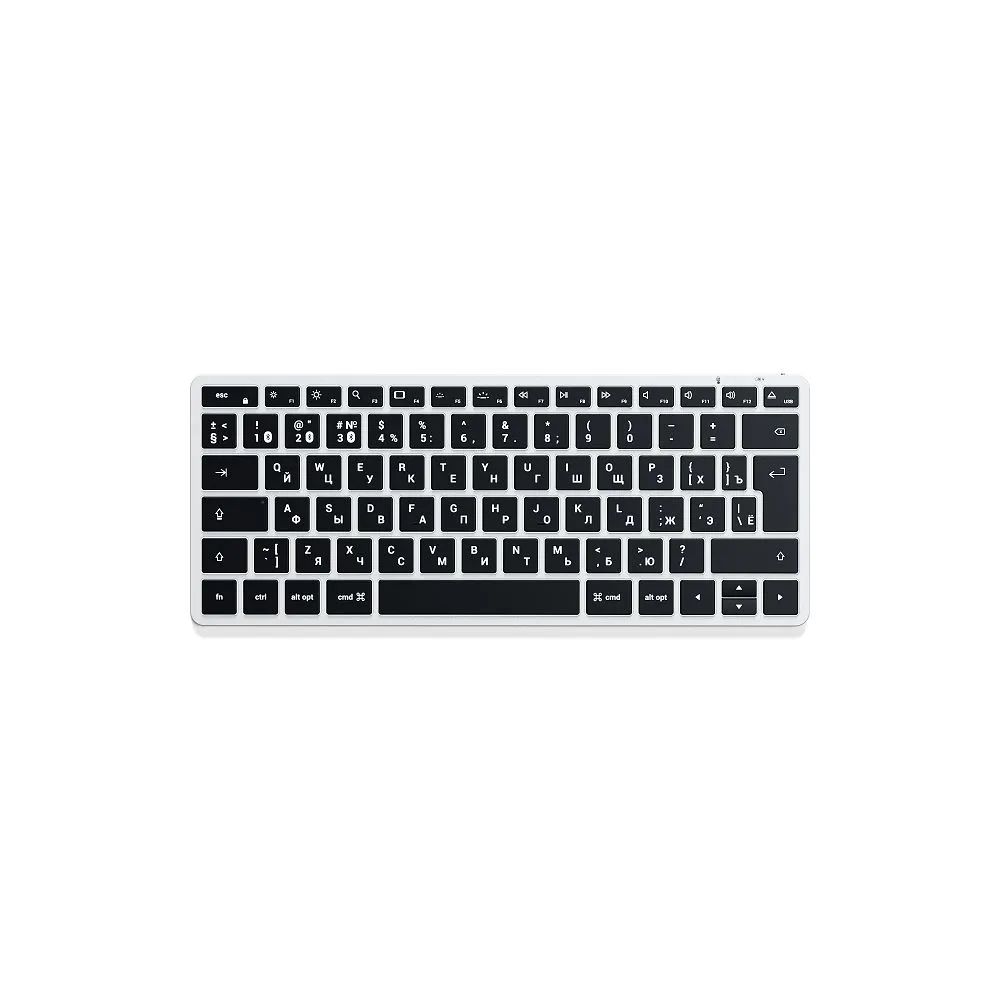 Клавиатура Satechi Slim X1 Bluetooth Keyboard-RU серебристый. цена и фото