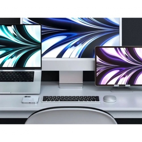 Клавиатура Satechi Slim X1 Bluetooth Keyboard-RU серебристый. - фото 9