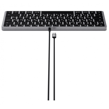 Клавиатура Satechi Slim W1 USB-C Wired Keyboard-RU Серый космос. - фото 2