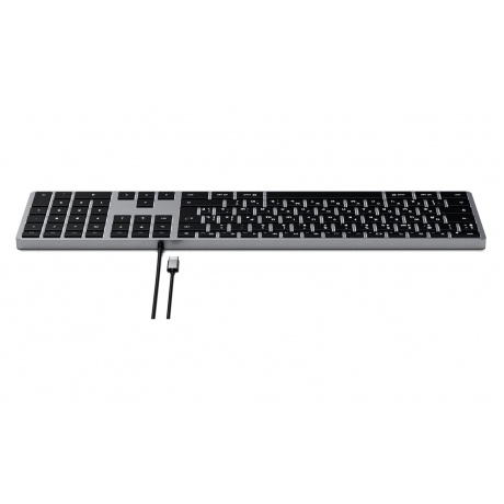 Клавиатура Satechi Slim W3 USB-C Wired Keyboard-RU Серый космос. - фото 2