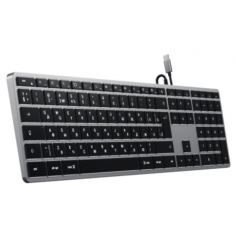 Клавиатура Satechi Slim W3 USB-C Wired Keyboard-RU Серый космос. - фото 3