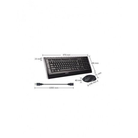 Набор клавиатура+мышь A4Tech 9300F Black - фото 5