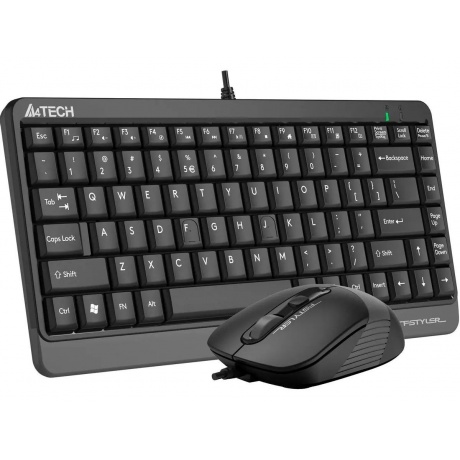 Клавиатура+мышь A4Tech Fstyler F1110 Black/Grey - фото 4