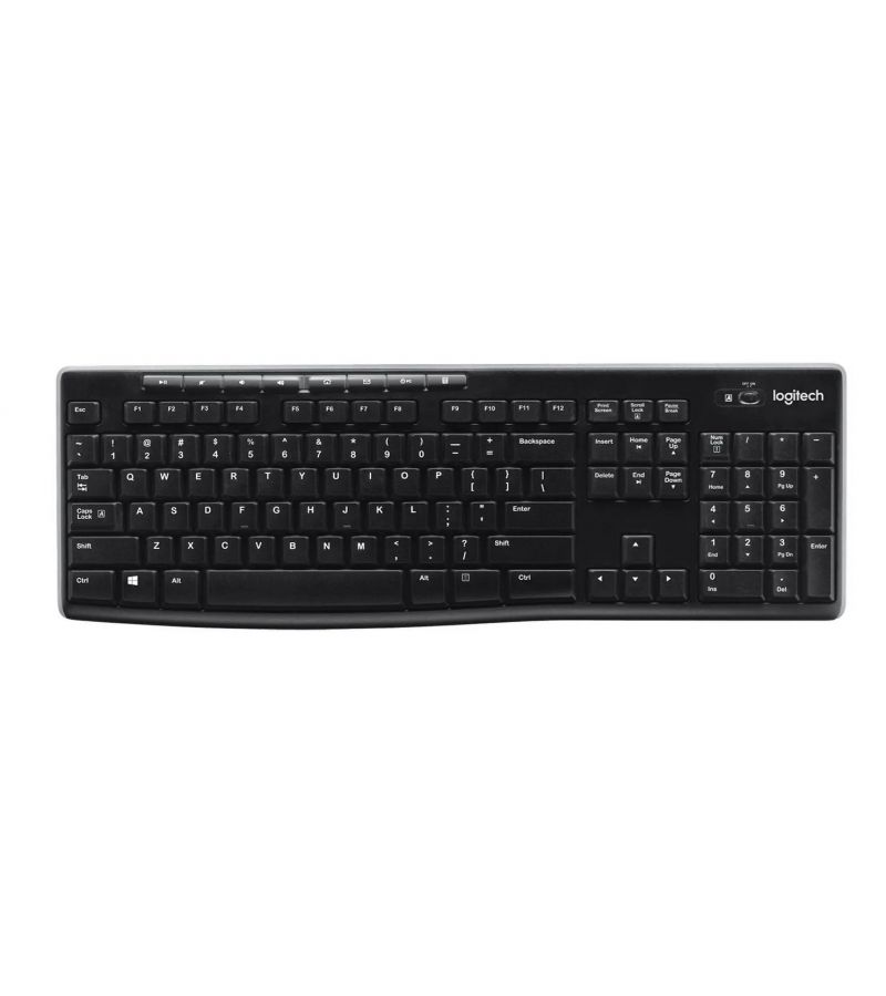 Клавиатура Logitech K270 черный/белый беспроводная мини клавиатура rii k24t беспроводная клавиатура 2 4g с тачпадом и мышью комбинированная клавиатура для пк android tv box linux windows