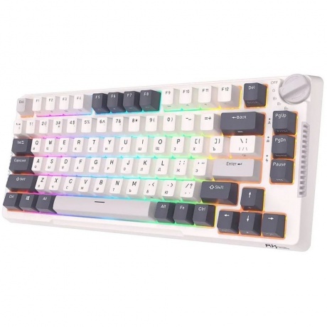 

Клавиатура Royal Kludge RK-H81 Sky cyan switch/White Night, Белый
