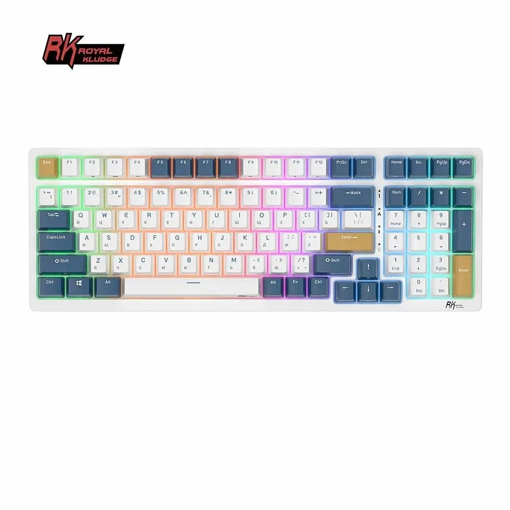 Клавиатура Royal Kludge RK98 Red switch/Klein Blue - фото 1