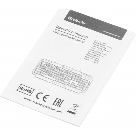 Клавиатура Defender Mechanoid GK-581 RU (45581) черный - фото 12