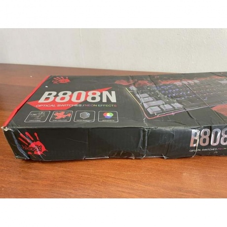 Клавиатура A4Tech Bloody B808N черный/серый хорошее состояние - фото 2