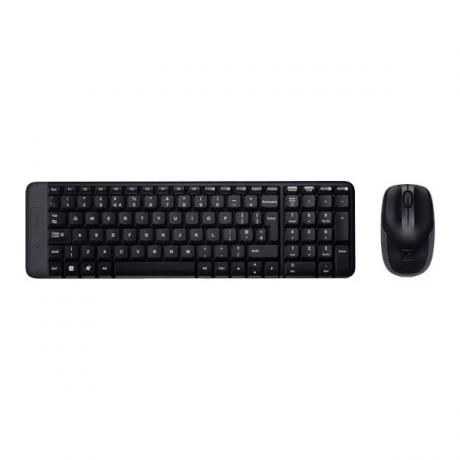 Клавиатура + мышь Logitech MK220 клав:черный мышь:черный USB беспроводная - фото 1