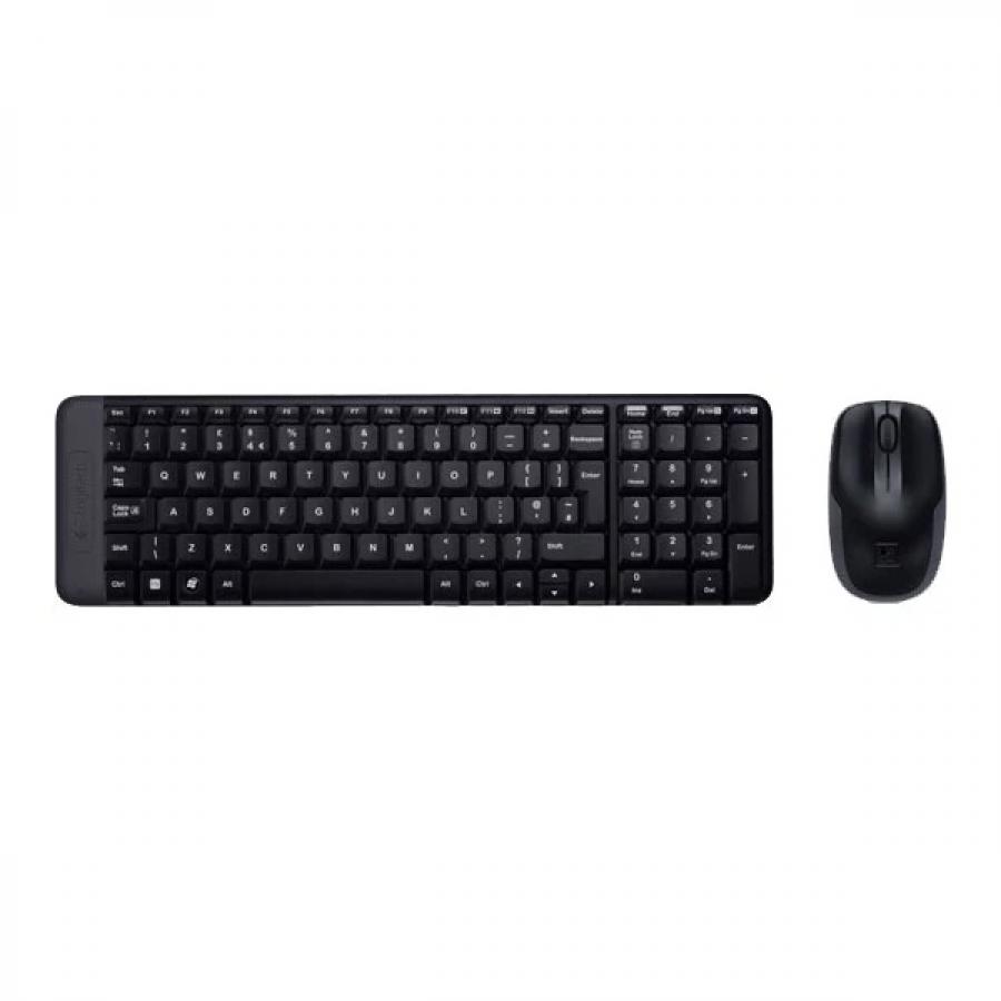 Набор клавиатура+мышь Logitech MK220 черный (920-003169) клавиатура для smarttv logitech wireless touch k400 plus black 920 007147