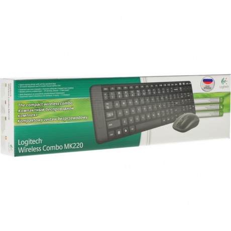 Набор клавиатура+мышь Logitech MK220 черный (920-003169) - фото 8
