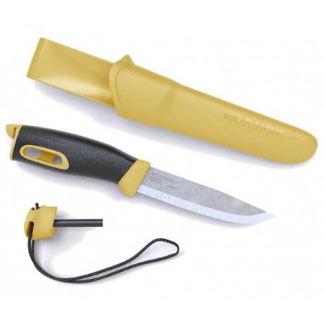 Нож Morakniv Spark Yellow 13573 - длина лезвия 104мм - фото 2