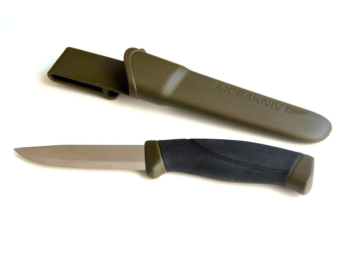 Нож Morakniv Companion MG (S) Khaki - длина лезвия 104мм цена и фото