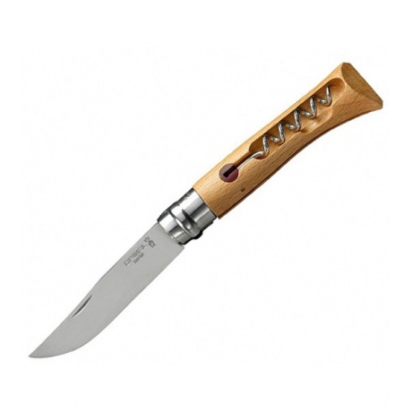 Нож Opinel №10 со штопором 001410 - длина лезвия 100мм - фото 1