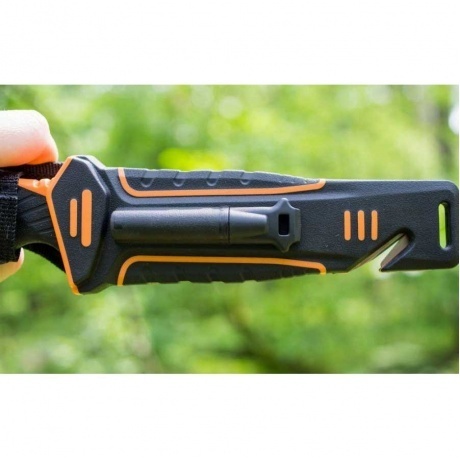 Нож Ganzo G8012 оранжевый, с чехлом - фото 9