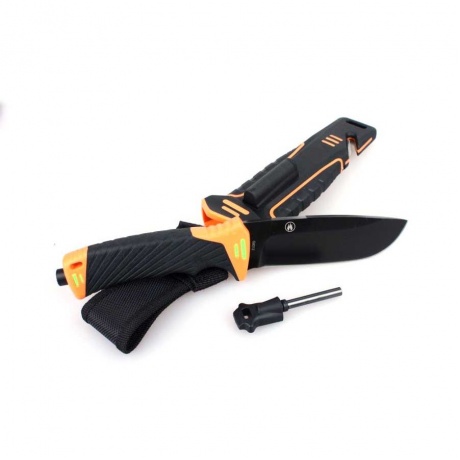 Нож Ganzo G8012 оранжевый, с чехлом - фото 5
