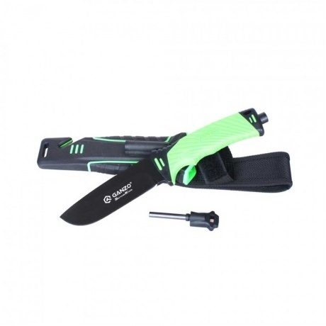 Нож Ganzo G8012 светло-зеленый, с чехлом - фото 1