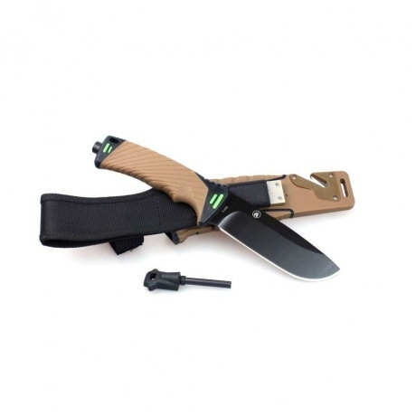 Нож Ganzo G8012 пустынный желтый, с чехлом - фото 5