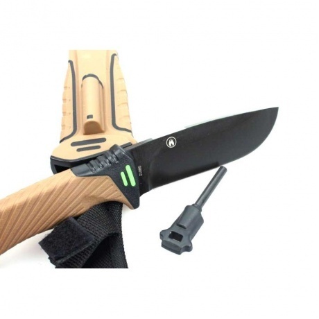 Нож Ganzo G8012 пустынный желтый, с чехлом - фото 6