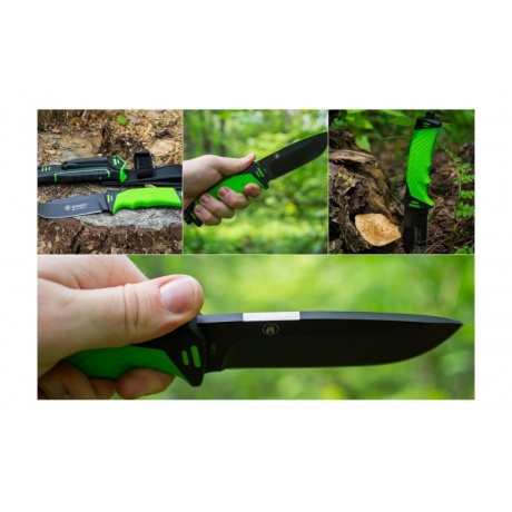 Нож Ganzo G8012 черный, с чехлом - фото 7