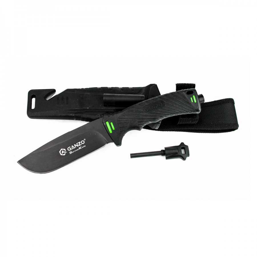 Нож Ganzo G8012 черный, с чехлом нож ganzo g8012 с чехлом светло зеленый