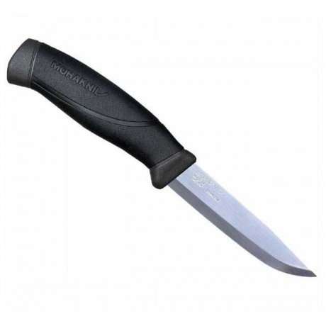 Нож Morakniv Companion Anthracite, нержавеющая сталь, черный - фото 1