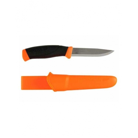 Нож Morakniv Companion F Serrated, нержавеющая сталь, оранжевый - фото 2