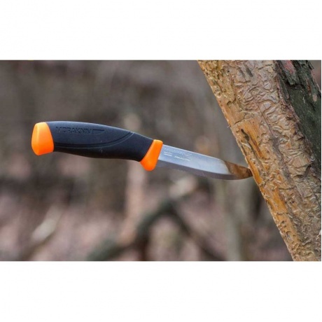 Нож Morakniv Companion F Serrated, нержавеющая сталь, оранжевый - фото 7