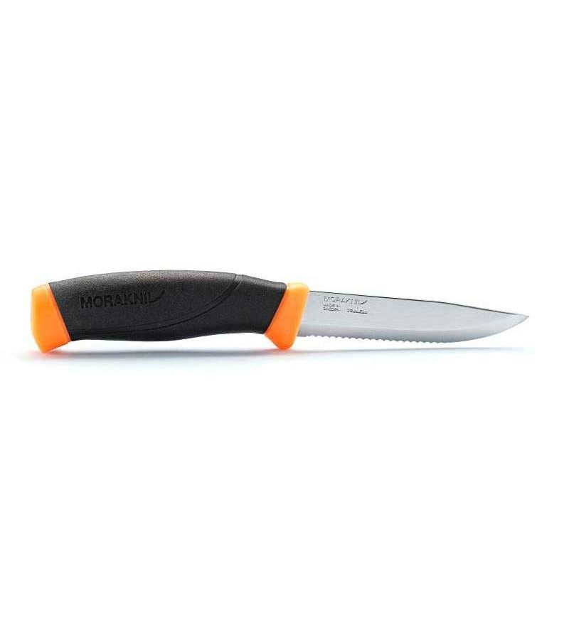 Нож Morakniv Companion F Serrated, нержавеющая сталь, оранжевый нож morakniv companion magenta нержавеющая сталь розовый