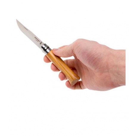 Нож Opinel №8, рукоять из оливкового дерева - фото 8