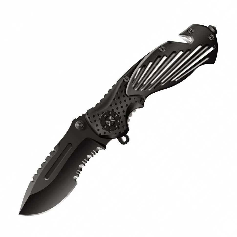 Нож Stinger, 85 мм, черный нож stinger 71 мм коричневый