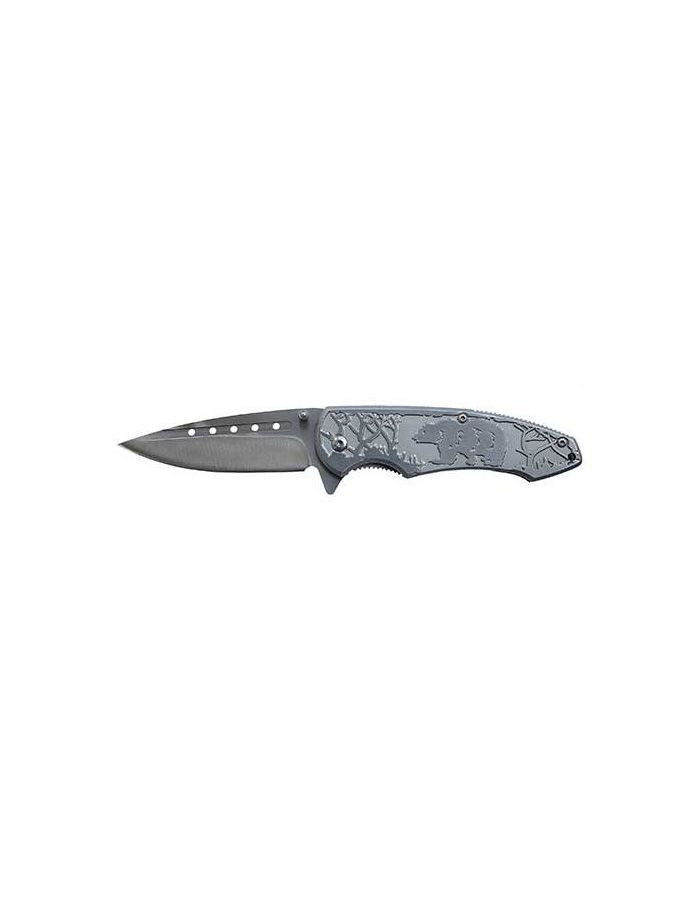 Нож Stinger, 85 мм, серебристый складной нож stinger 85 мм рукоять сталь коробка картон