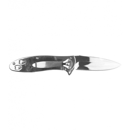 Нож складной Stinger, 82,5 мм (серебристый), рукоять: сталь (серебристый), картонная коробка - фото 2