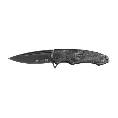 Нож Stinger, 82 мм, чёрный с медведем - фото 2