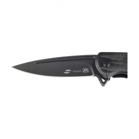 Нож Stinger, 82 мм, чёрный с медведем - фото 5